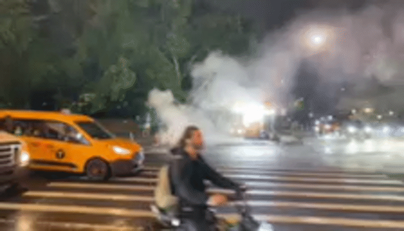 NYC Cinema Panel and Street Activity Observed Early Morning