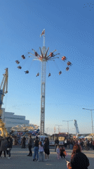 Carnival festival observed with rides, games, and child activities