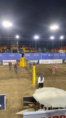 Night beach volleyball match draws crowds in Alanya, Turkey