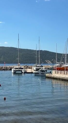 Sunday morning calm captured at Montenegro coastal marinas