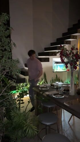 Man observed in residential interior, Kursk, Russia