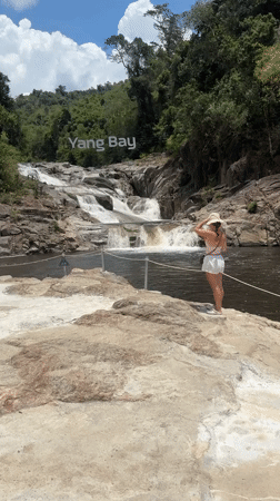 Tourists capture Yang Bay Waterfall scenes in Vietnam