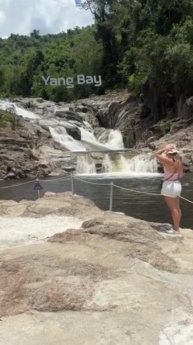 Tourists capture Yang Bay Waterfall scenes in Vietnam