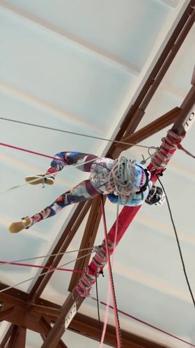 Youth climbing training session held at Berezniki gymnasium
