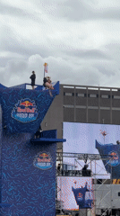 Red Bull cliff diving competition held in Oslo
