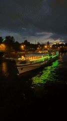 Dusk on the Neva: boats, bridges, and St. Petersburg's skyline