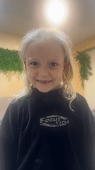 Mixed indoor/outdoor video recordings capture children and adults