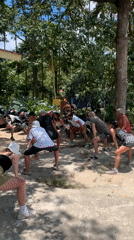 Group fitness session observed outdoors in Koh Samui