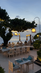 Evening dining scenes captured across Kuta resort areas