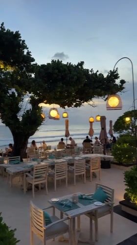 Evening dining scenes captured across Kuta resort areas