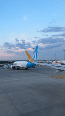 Airport operations documented across multiple aircraft and terminals