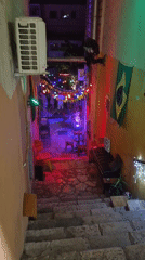 Herceg Novi old town buzzing on a summer night