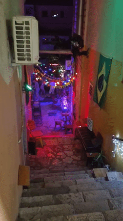 Herceg Novi old town buzzing on a summer night