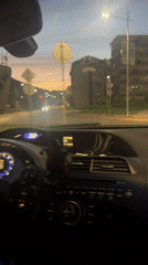 Evening drive through Gabrovo, Bulgaria at dusk