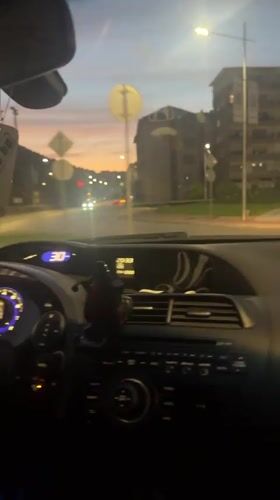 Evening drive through Gabrovo, Bulgaria at dusk