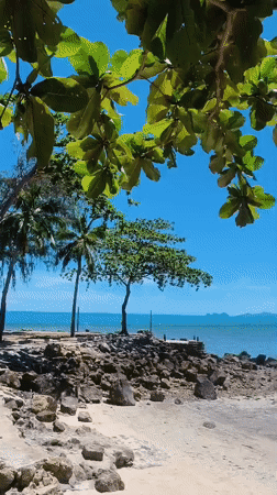 Beach views and street scenes near a clinic in Baan Thong Po