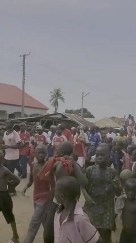 Arsenal fans celebrate victory with street parade in Mararaba