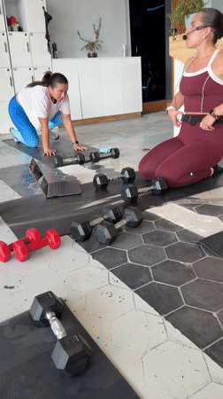 Women exercise at BAIKA Studio in Puebla, Mexico