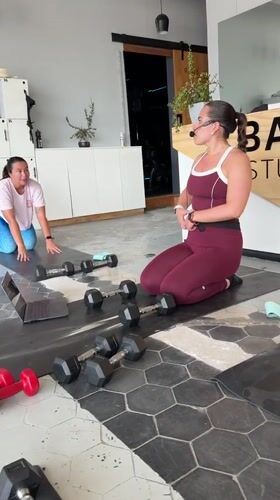Women exercise at BAIKA Studio in Puebla, Mexico