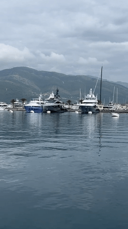 Morning harbor activity observed in Tivat, Montenegro