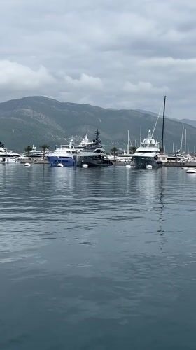 Morning harbor activity observed in Tivat, Montenegro