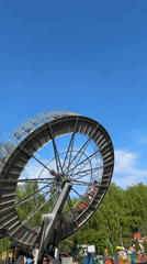 Visitors enjoy sunny day at Chaikovsky amusement park