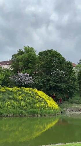 Afternoon moments captured in historic Tallinn park with sculptures