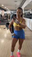 Gym workout session in Yuzhnouralsk, multiple angles