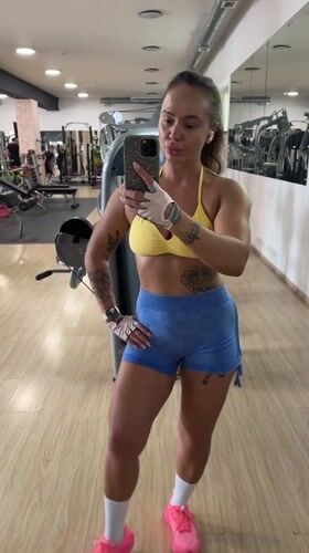 Gym workout session in Yuzhnouralsk, multiple angles