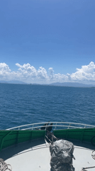 Ferry passenger records sunny coastal journey near Phan Thiết