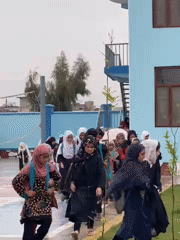 Girls attend school session in Kandahar classroom