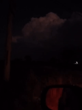 Nighttime driving footage captured in San Baltazar Torija, Mexico