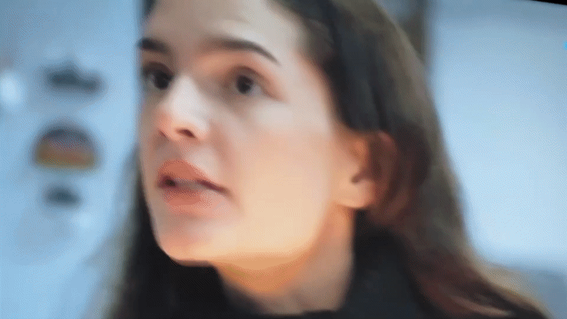 Video captures close-up shots of individuals in London