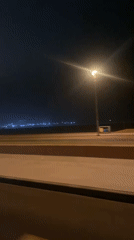 Nighttime street view captured in Arica, Chile