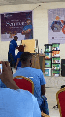 Platinum sponsors painting seminar in Jos, Nigeria