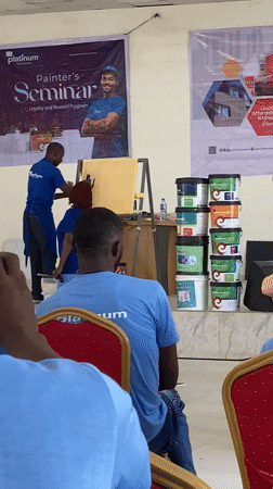 Platinum sponsors painting seminar in Jos, Nigeria