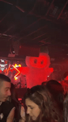 Mascot characters entertain crowds at Sofia nightclub event