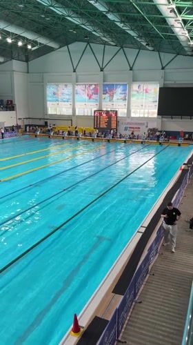 Swimming competition underway at Istanbul indoor pool facility