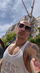 Man Takes Selfie Outdoors in Pleven, Bulgaria
