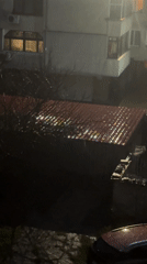 Nighttime rainfall documented in Burgas residential area