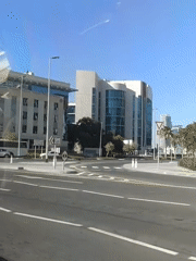 Vehicle journey through Dubai streets captured in daytime footage