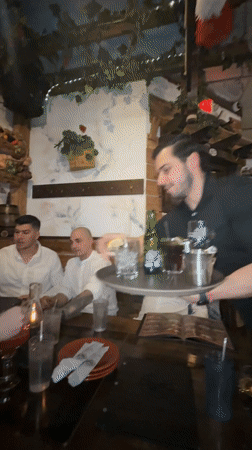 Restaurant dining scene captured in Des Plaines
