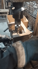 Late-night workshop activity recorded in Perm, Russia