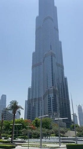 Morning stroll documented through Dubai's downtown district near Burj Khalifa