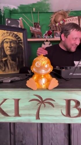 DJ performs energetic set at home bar in Andreyevka