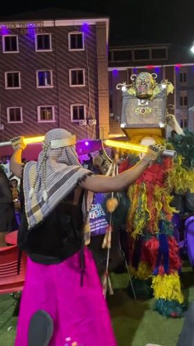 Evening social gathering documented in Obosi, Nigeria
