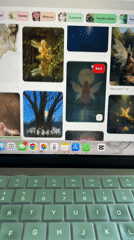 Person browses fairy aesthetic Pinterest board at home in Puebla