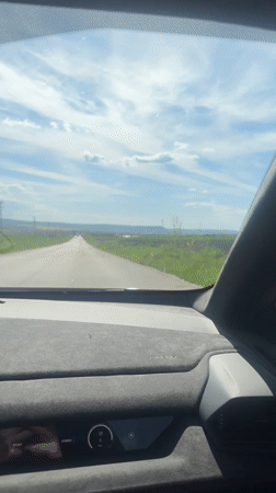 Driver records rural road journey in Hrabrovo, Bulgaria