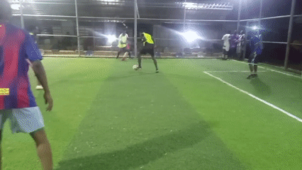 Indoor soccer match played in Akwanga, Nigeria