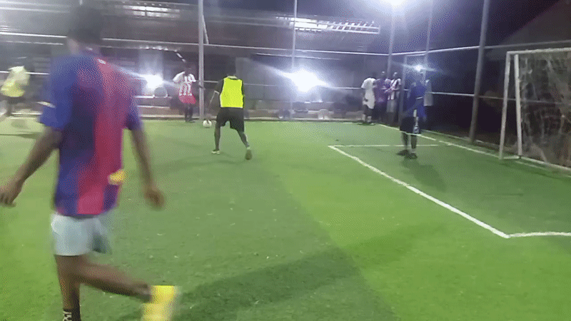 Indoor soccer match played in Akwanga, Nigeria